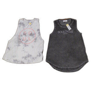 Soulcycle Tank Tops Women's White Gray Size Small Lot of 2 NWT